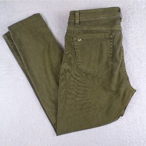 Michael Kors Izzy Skinny Safari Green Women's Size 12 Jeans